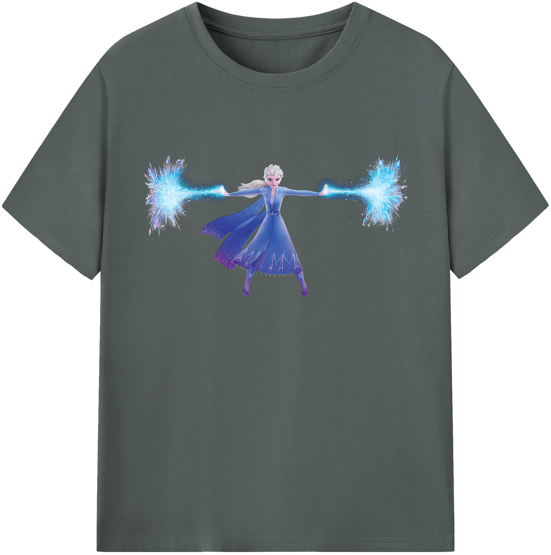 （画像用） アナと雪の女王 アンナ エルサ Frozen Anna Elsa 綿100％ メンズ半袖Tシャツ｜肌触りやわらか＆通気性
